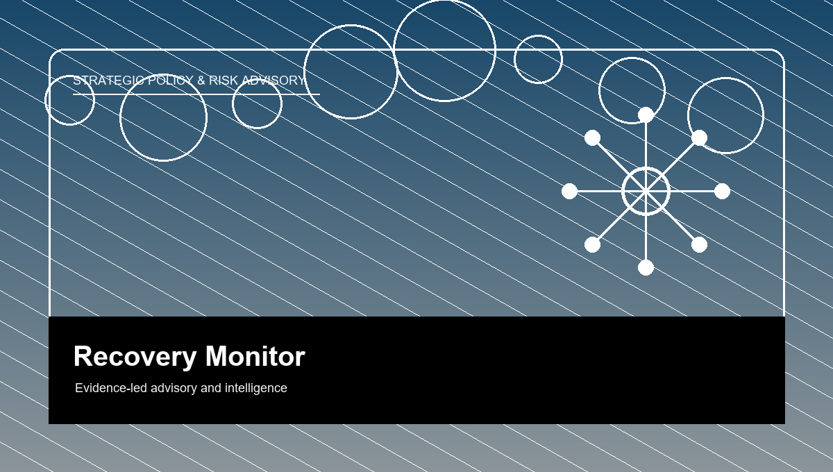 Ukraine recovery monitoring desk for infrastructure and policy analysis